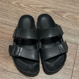 Birkenstock Black Double-Buckle Slide Sandals